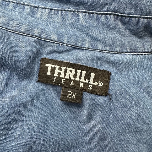 Thrill Distressed Sleeveless Top 2X NWOT - Picture 2 of 4